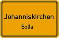 Straßen in Johanniskirchen Solla