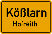 Straßenverzeichnis Kößlarn Hofreith