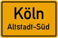 Straßenverzeichnis Köln Altstadt-Süd