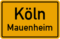 Straßenverzeichnis Köln Mauenheim