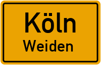 Straßenverzeichnis Köln Weiden