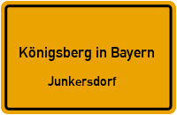 Dorfstraße in Königsberg in BayernJunkersdorf