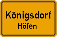 Straßenverzeichnis Königsdorf Höfen