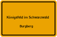 Straßenverzeichnis Königsfeld im Schwarzwald Burgberg
