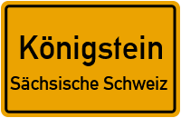 City Sign Königstein / Sächsische Schweiz