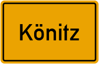 Ortsschild von Könitz in Thüringen