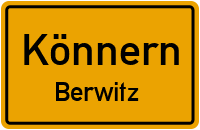 Straßenverzeichnis Könnern Berwitz