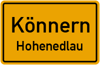 Straßenverzeichnis Könnern Hohenedlau