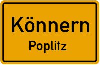 Straßenverzeichnis Könnern Poplitz