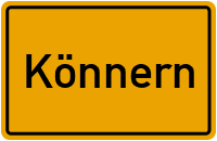 Ortsschild von Stadt Könnern in Sachsen-Anhalt
