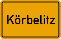 Ortsschild von Gemeinde Körbelitz in Sachsen-Anhalt