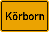 Ortsschild von Gemeinde Körborn in Rheinland-Pfalz