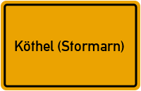 Ortsschild von Gemeinde Köthel (Stormarn) in Schleswig-Holstein