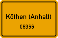 06366 Köthen (Anhalt)