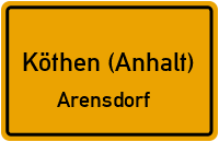 Bahnhofstraße in Köthen (Anhalt)Arensdorf