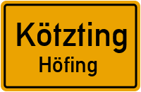 Straßen in Kötzting Höfing