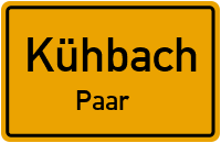 Straßenverzeichnis Kühbach Paar