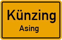Straßenverzeichnis Künzing Asing