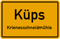 Straßenverzeichnis Küps Krienesschneidmühle