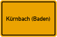 Ortsschild von Gemeinde Kürnbach (Baden) in Baden-Württemberg