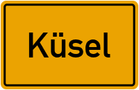 Ortsschild von Gemeinde Küsel in Sachsen-Anhalt