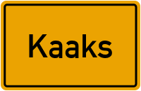 Ortsschild von Gemeinde Kaaks in Schleswig-Holstein