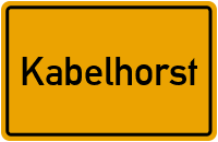 Ortsschild von Gemeinde Kabelhorst in Schleswig-Holstein