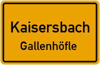 Gallenhöfle in KaisersbachGallenhöfle