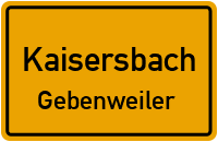 Aichstruter Str. in KaisersbachGebenweiler