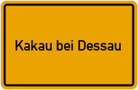 City Sign Kakau bei Dessau