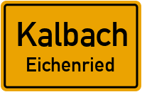 Kreisstraße in KalbachEichenried