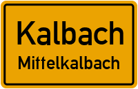 Straßenverzeichnis Kalbach Mittelkalbach