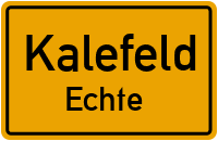 Straßenverzeichnis Kalefeld Echte