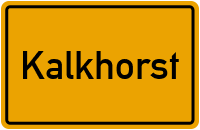 Ortsschild von Kalkhorst in Mecklenburg-Vorpommern