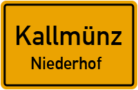 Niederhof in 93183 Kallmünz (Niederhof)