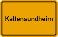 Ortsschild von Gemeinde Kaltensundheim in Thüringen