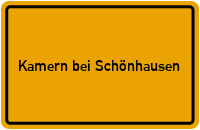 City Sign Kamern bei Schönhausen