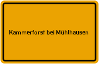 City Sign Kammerforst bei Mühlhausen