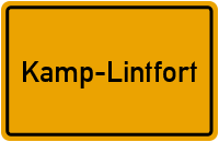 Ortsschild von Stadt Kamp-Lintfort in Nordrhein-Westfalen