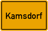 Ortsschild von Gemeinde Kamsdorf in Thüringen