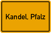 Ortsschild von Stadt Kandel, Pfalz in Rheinland-Pfalz