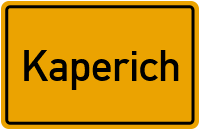 Ortsschild von Gemeinde Kaperich in Rheinland-Pfalz