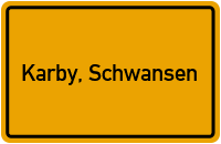 City Sign Karby, Schwansen