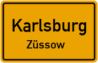 Dorfstraße in KarlsburgZüssow
