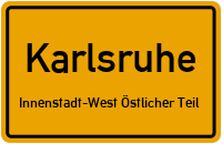 Blauer Strahl in KarlsruheInnenstadt-West Östlicher Teil