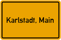 City Sign Karlstadt, Main