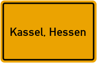 Ortsschild von Kassel, Hessen in Hessen
