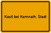 City Sign Kastl bei Kemnath, Stadt