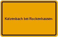 City Sign Katzenbach bei Rockenhausen