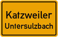 Straßen in Katzweiler Untersulzbach